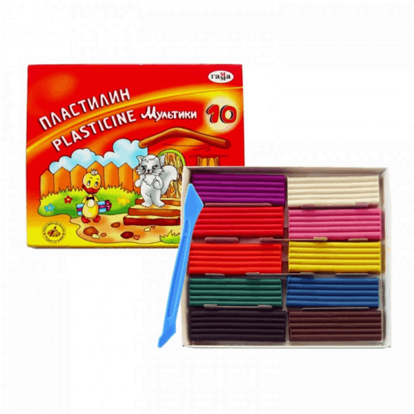 BestToys Plasticines and pottery workshops Plasticine set 10 colors | Гамма